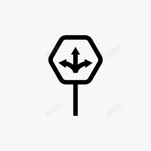路标方向行驶图标svg_新图网 https://ixintu.com 方向 行驶 路标