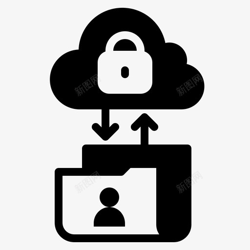 传输数据云安全文件夹图标svg_新图网 https://ixintu.com gdpr glyph 传输 保护 保护条 安全 数据 文件夹 条例 通用