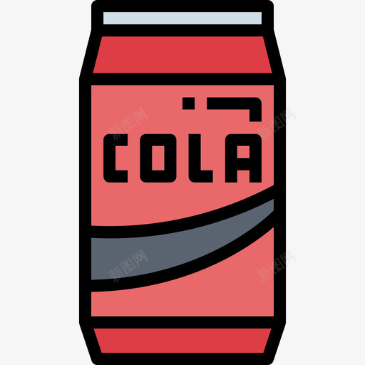 可乐食品饮料3线性颜色图标svg_新图网 https://ixintu.com 可乐 线性颜色 食品饮料3