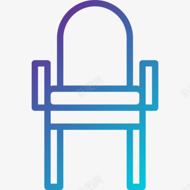 扶手椅家具98渐变图标图标