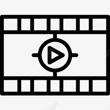 视频播放器78电影院线性图标图标