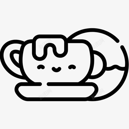 咖啡爱好和自由时间5线性图标svg_新图网 https://ixintu.com 咖啡 爱好和自由时间5 线性