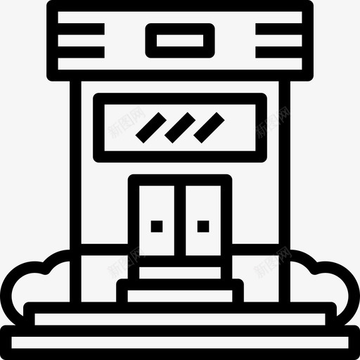 商店房地产131线性图标svg_新图网 https://ixintu.com 商店 房地产 线性