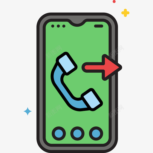 发送电话联系我们45线性颜色图标svg_新图网 https://ixintu.com 发送电话 线性颜色 联系我们45