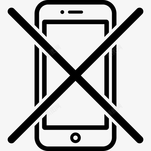 手机请勿使用智能手机图标svg_新图网 https://ixintu.com 使用 手机 智能 请勿