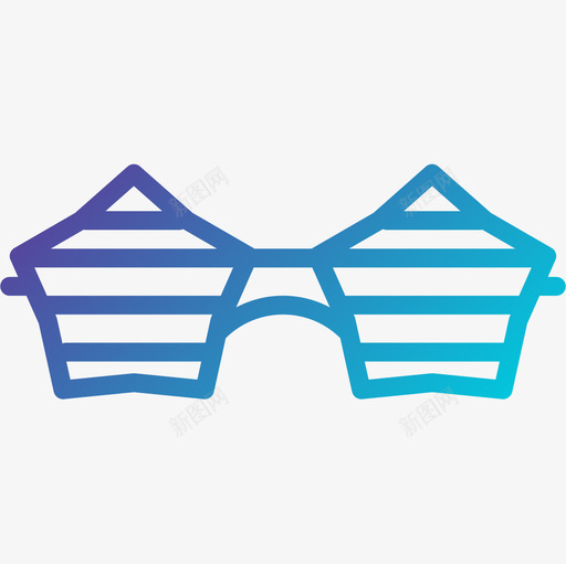 趣味眼镜派对57渐变色图标svg_新图网 https://ixintu.com 变色 派对 渐变 眼镜 趣味