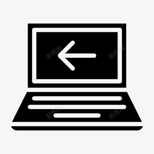 左笔记本后退注销图标svg_新图网 https://ixintu.com 后退 技术 标志 标志符 注销 笔记本 符号 营销