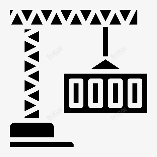 吊钩建筑起重机图标svg_新图网 https://ixintu.com 吊钩 建筑 施工实体 设施和工具 财产 起重机