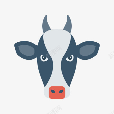 牛动物20扁平图标图标
