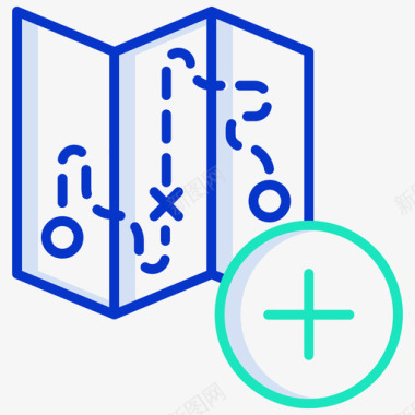 地图旅行导航27轮廓颜色图标图标