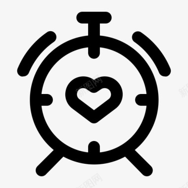 闹钟时间婚礼图标图标
