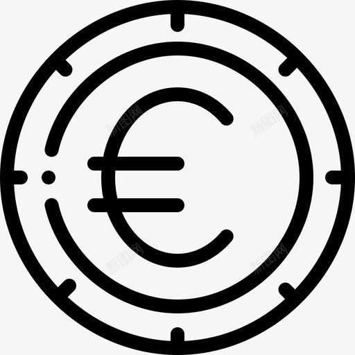欧元金融104线性图标svg_新图网 https://ixintu.com 欧元 线性 金融