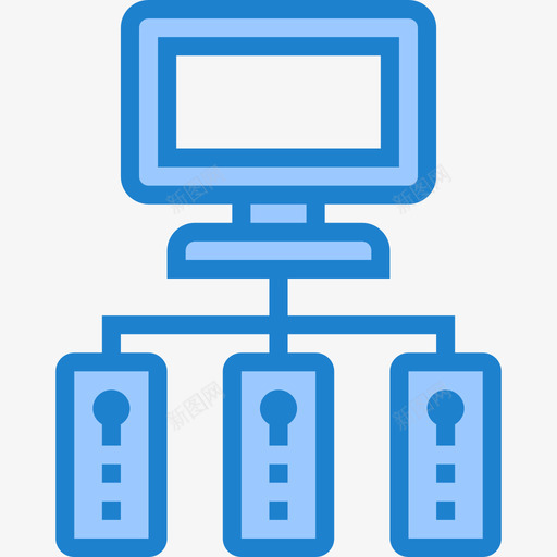 服务器数据和网络管理5蓝色图标svg_新图网 https://ixintu.com 数据 服务器 网络管理 蓝色