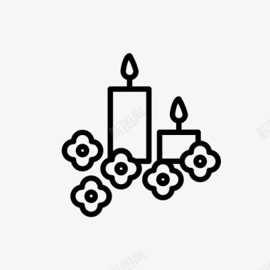 装饰蜡烛教堂图标图标