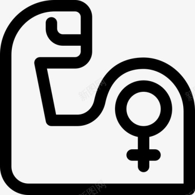 手臂女权主义19直系图标图标