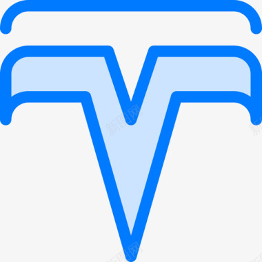 特斯拉logos6蓝色图标图标