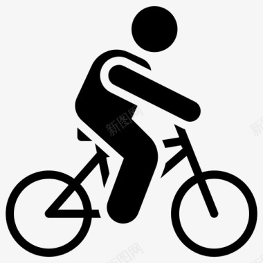 人蹬自行车活动自行车图标图标
