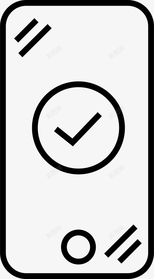 iphone检查过的完整的图标svg_新图网 https://ixintu.com iphone 完整 家居用品 手机 日常 智能 查过 检查