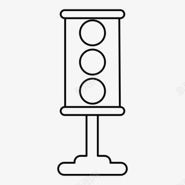 红绿灯标志停车灯图标图标