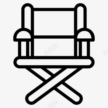导演坐椅导演椅折叠椅图标图标