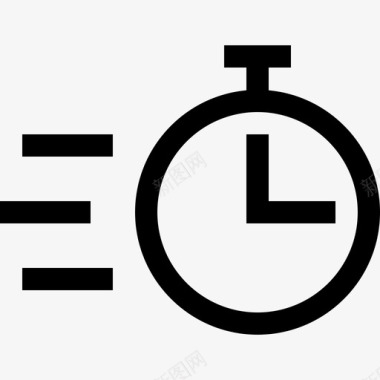 计时器速度表和时间2线性图标图标