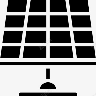太阳能电池板电能4固态图标图标