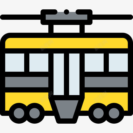 有轨电车车辆和运输工具1线性颜色图标svg_新图网 https://ixintu.com 有轨 电车 线性 车辆 运输工具 颜色