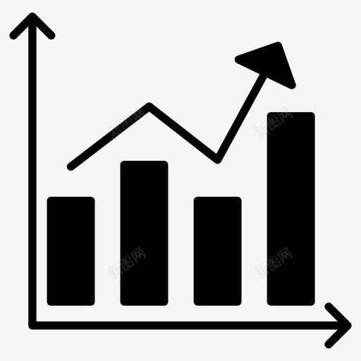 业务图数据分析增长图图标svg_新图网 https://ixintu.com 业务图 信息图 增长图 数据分析 金融字形向量图标集