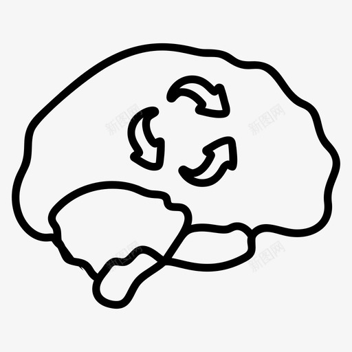 大脑更新概念大脑同步改变思想图标svg_新图网 https://ixintu.com 加载 同步 回收 大脑 思想 改变 新概念 更新 职业 重新 领导