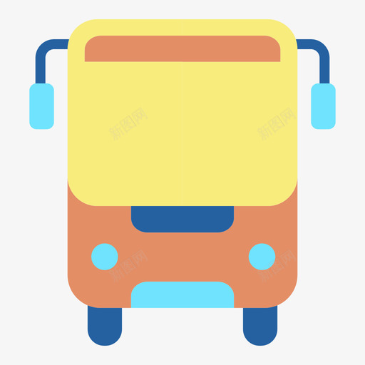 公共汽车运输132平图标svg_新图网 https://ixintu.com 公共汽车 平 运输132