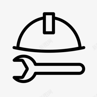 建筑工具帽子头盔图标图标