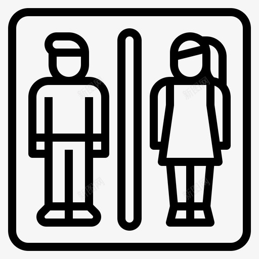 卫生间洗手间机场轮廓图标svg_新图网 https://ixintu.com 卫生间 机场轮廓 洗手间