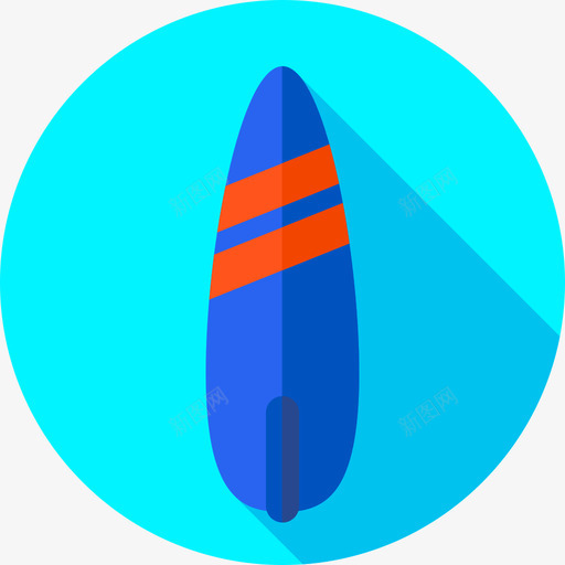 冲浪板自由时间18平坦图标svg_新图网 https://ixintu.com 冲浪板 平坦 时间 自由