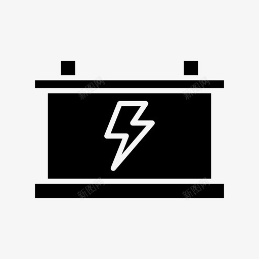 汽车电池电池充电汽车蓄电池图标svg_新图网 https://ixintu.com 充电 字形 工业 汽车 电池 蓄电池