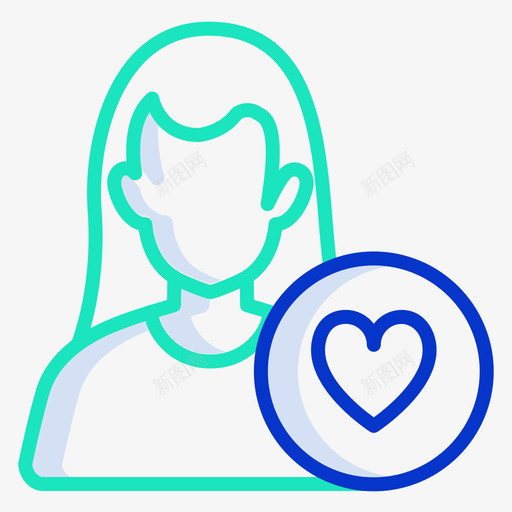 心脏保健14轮廓颜色图标svg_新图网 https://ixintu.com 保健14 心脏 轮廓颜色