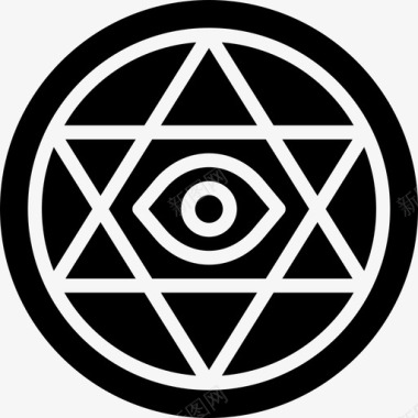仪式占星术和符号学坚实图标图标