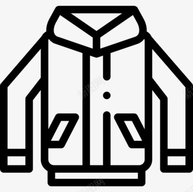 夹克冬装8件直线型图标图标