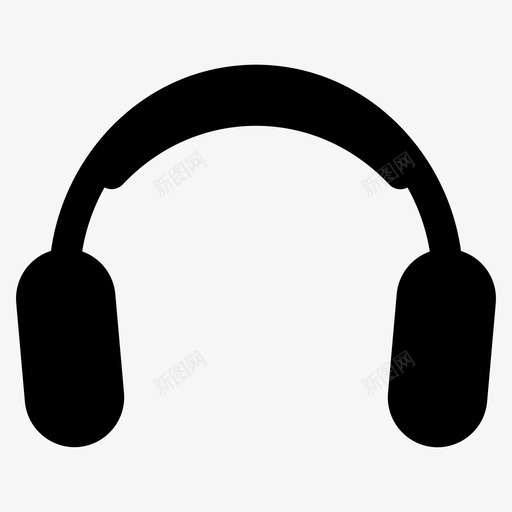 耳机设备收听图标svg_新图网 https://ixintu.com 收听 耳机 设备 音乐
