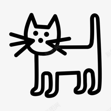 猫动物毛皮图标图标