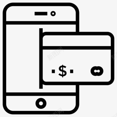 手机支付数字支付移动支付图标图标