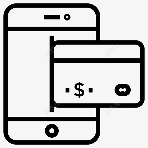 手机支付数字支付移动支付图标svg_新图网 https://ixintu.com 储蓄 向量 图标 在线支付 安全 手机 投资 支付 数字 移动