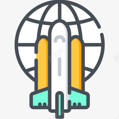 火箭未来世界4双色图标图标