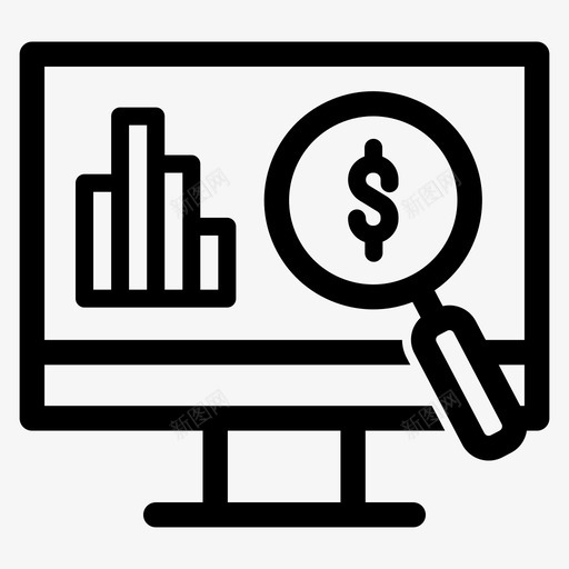 市场调查分析行为图标svg_新图网 https://ixintu.com 分析 商业 市场调查 行为 金融