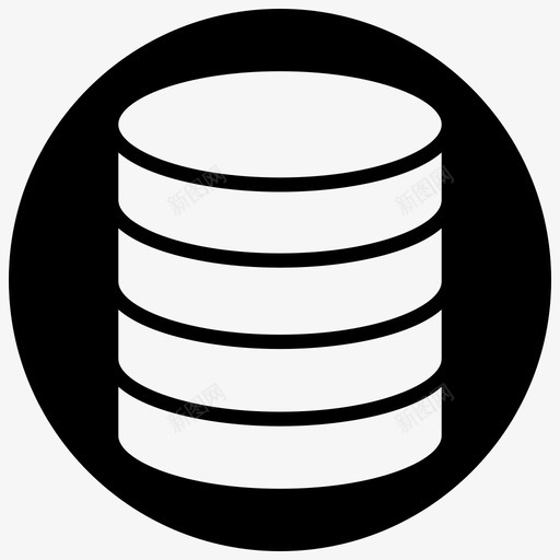 数据库存储库服务器图标svg_新图网 https://ixintu.com 存储 存储库 数据库 数据库黑填充 服务器