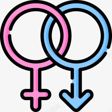 异性恋性别认同1直系肤色图标图标