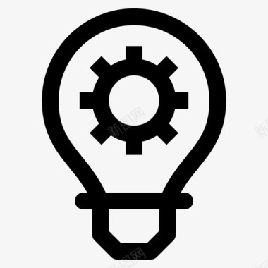 项目管理灯泡创意图标图标