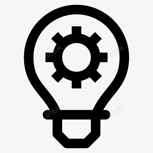项目管理灯泡创意图标svg_新图网 https://ixintu.com 创意 灯光 灯泡 设置 项目管理