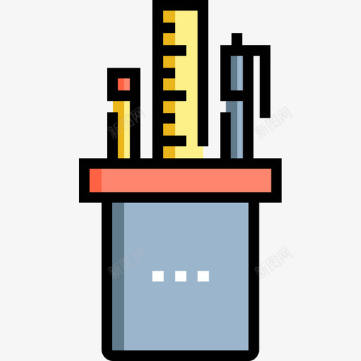 铅笔盒大学31线颜色图标svg_新图网 https://ixintu.com 大学 铅笔盒 颜色