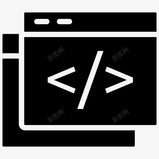 devops编码新代码图标svg_新图网 https://ixintu.com blackfill devops 代码 新代码 编码 编程 脚本