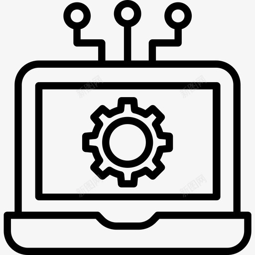 设置网络安全8线性图标svg_新图网 https://ixintu.com 线性 网络安全 设置
